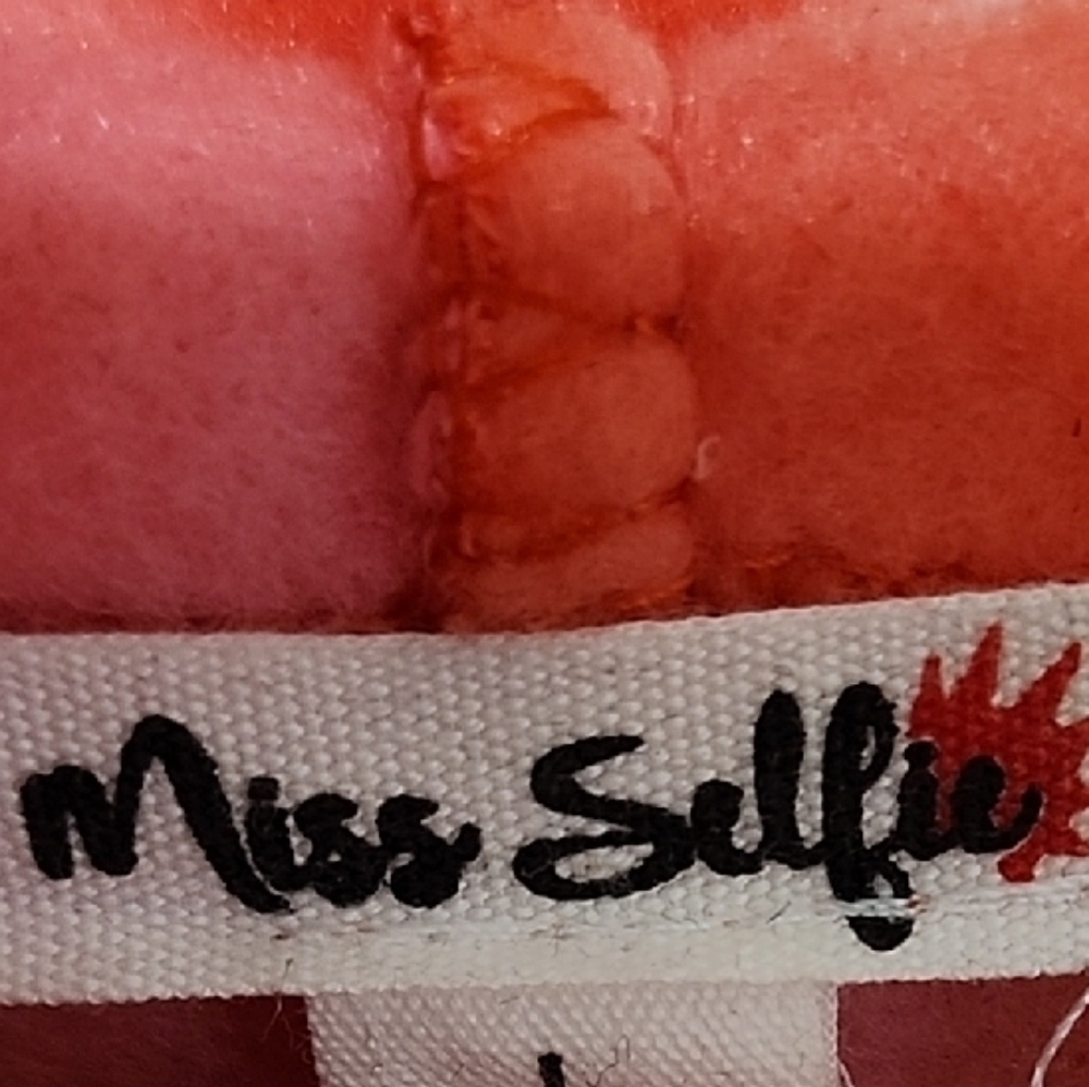 Miss Selfie Cropped Orange and Red Hoodie - Picture 2 of 9